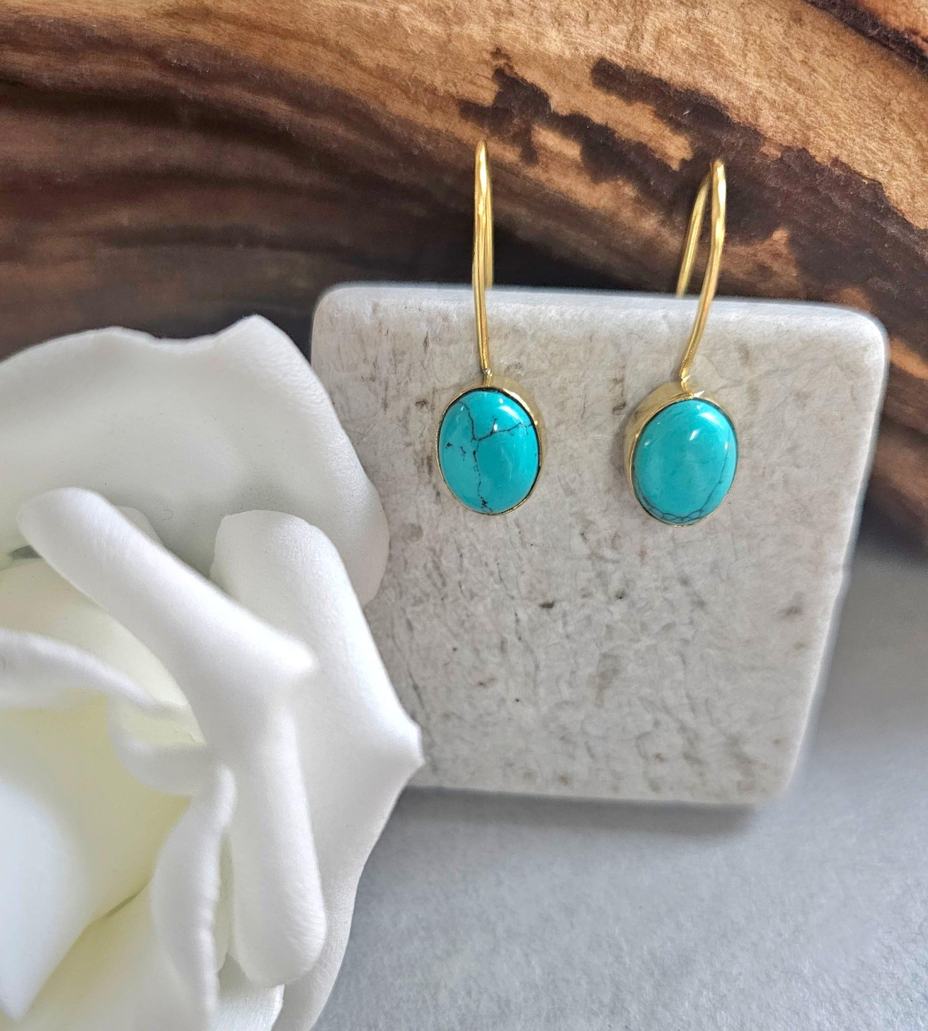 Silver plated dangle earrings / Gift for her / Minimalist jewelry