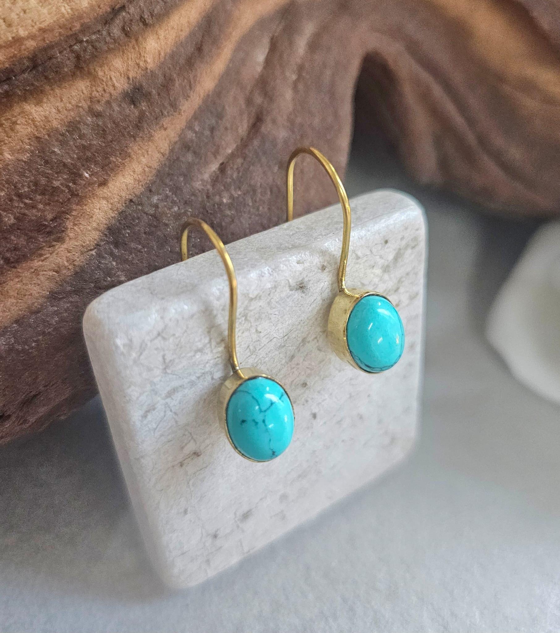 Silver plated dangle earrings / Gift for her / Minimalist jewelry