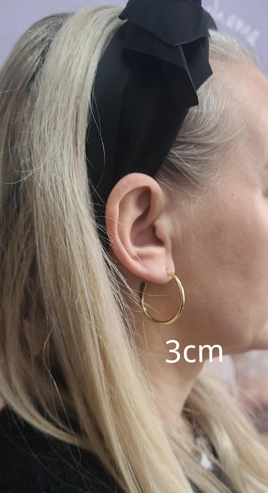 Brass simple hoop earrings / Minimalistic jewelry