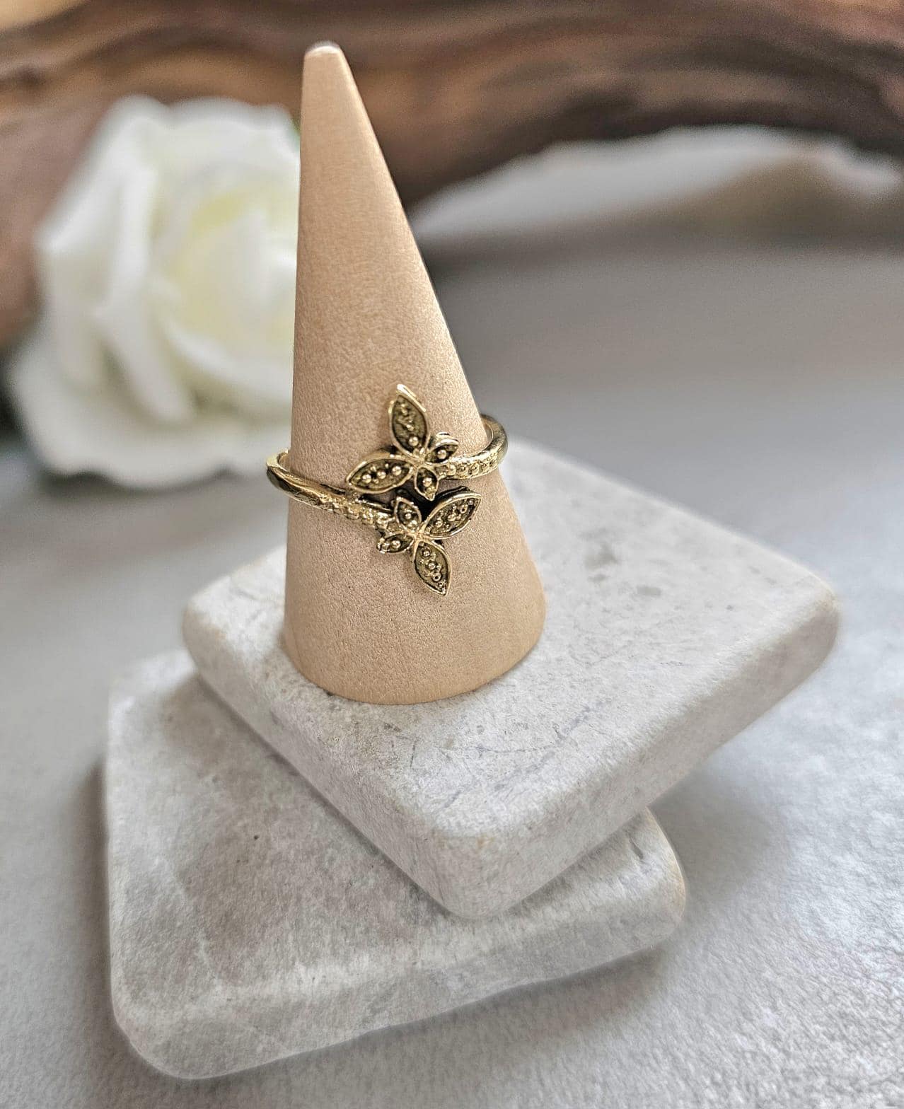Raw Brass Ring • Minimal Brass Statement Ring • Textured Bohemian Jewellery • Adjustable Brass Ring • Everyday Artisan Ring