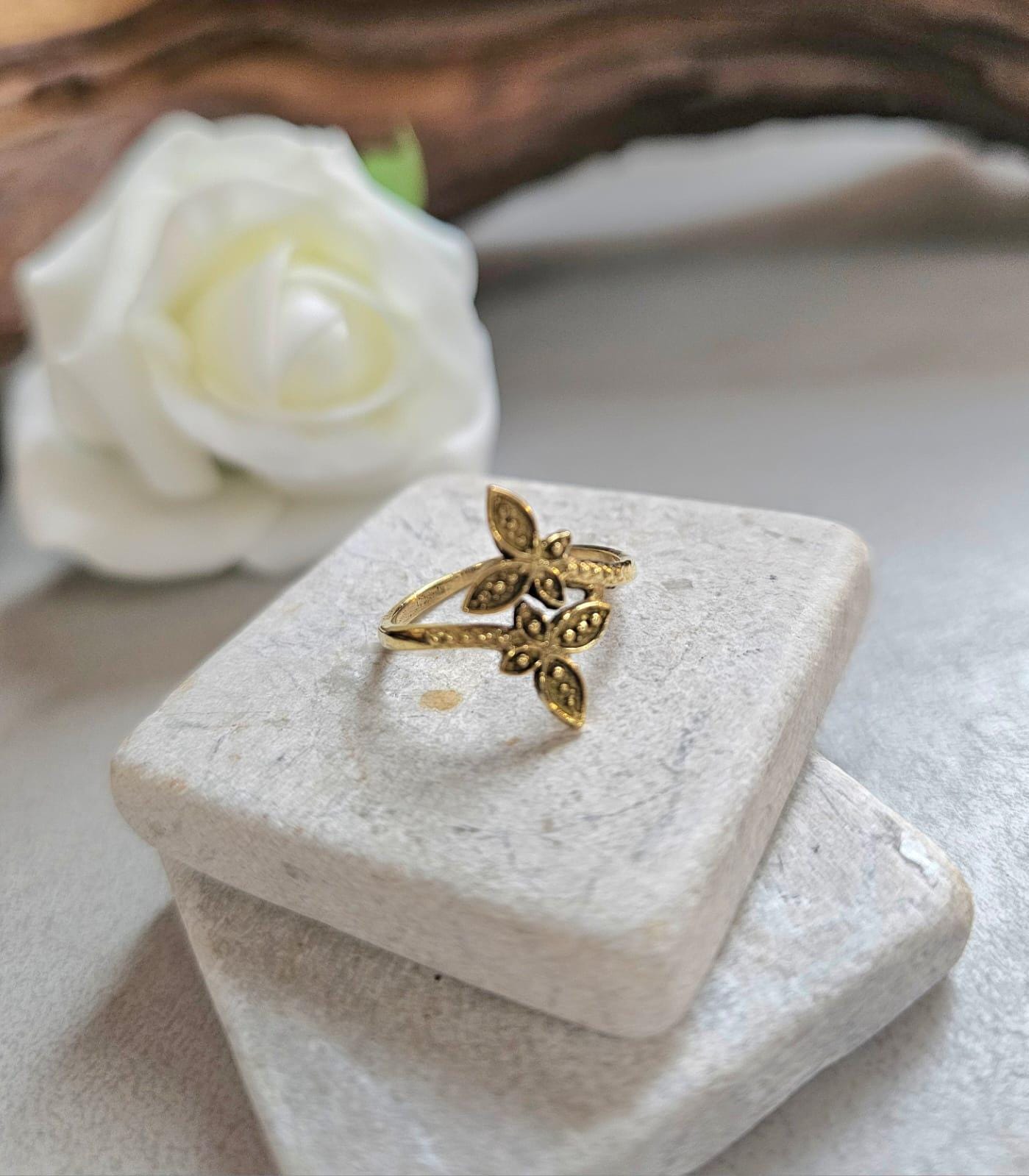 Raw Brass Ring • Minimal Brass Statement Ring • Textured Bohemian Jewellery • Adjustable Brass Ring • Everyday Artisan Ring