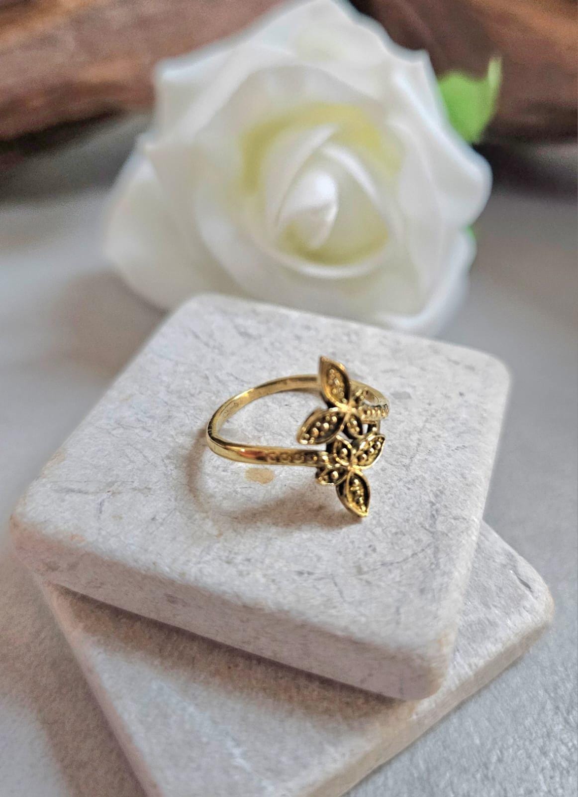 Raw Brass Ring • Minimal Brass Statement Ring • Textured Bohemian Jewellery • Adjustable Brass Ring • Everyday Artisan Ring