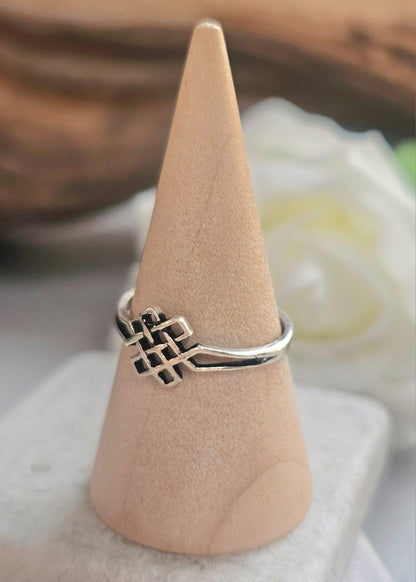 Silver Plated Delicate Line Ring – Minimal Open Design Band – Everyday Modern Jewellery Gift