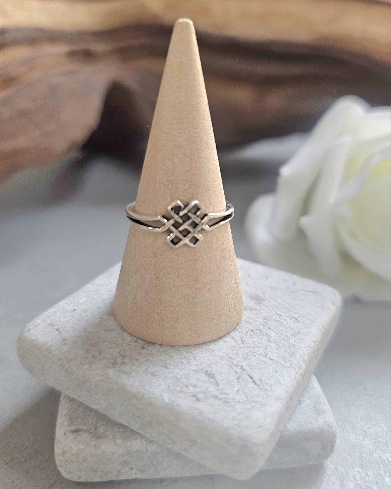 Silver Plated Delicate Line Ring – Minimal Open Design Band – Everyday Modern Jewellery Gift