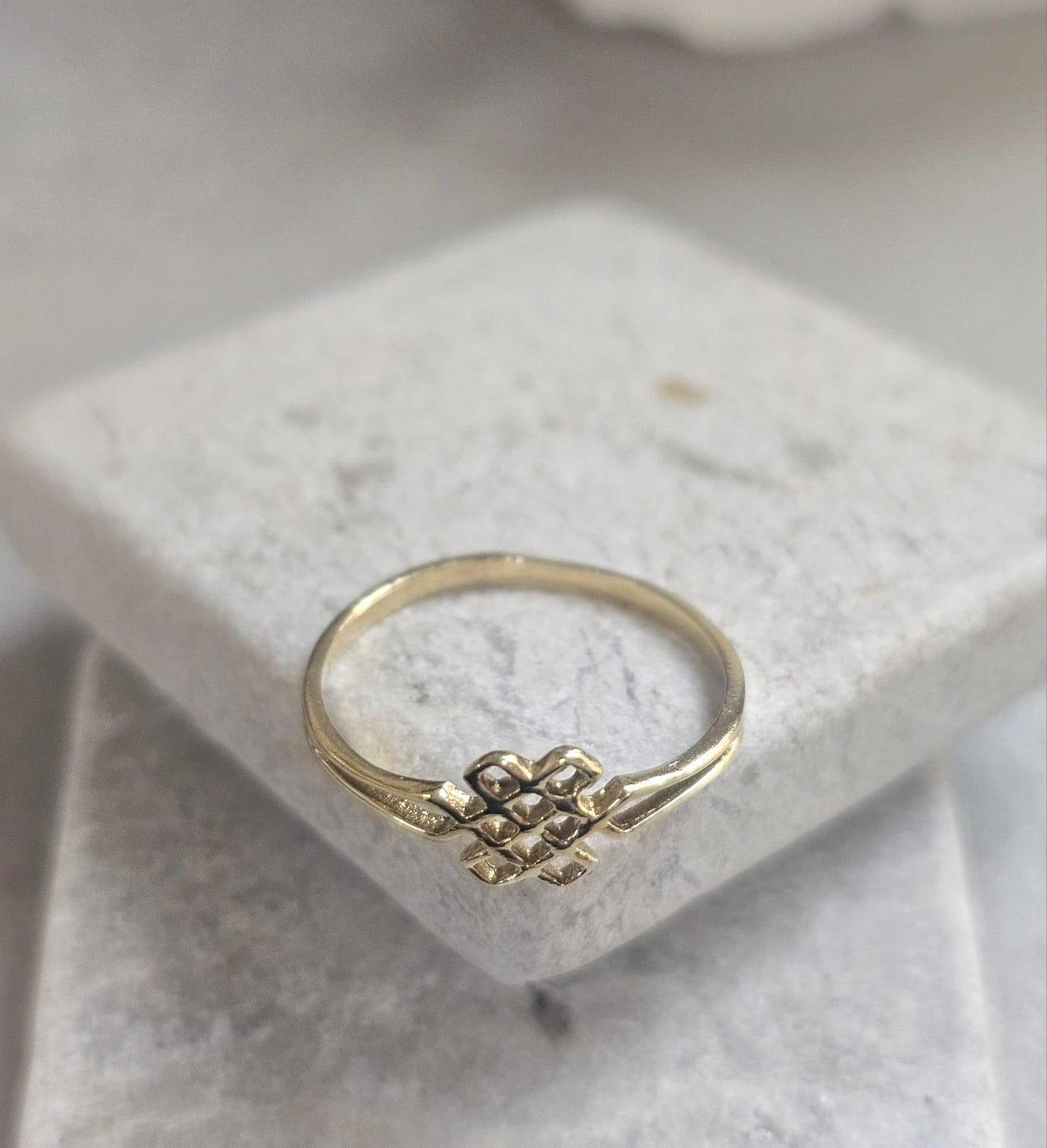 Raw Brass Minimal Statement Ring – Open Line Design Band – Modern Boho Artisan Jewellery