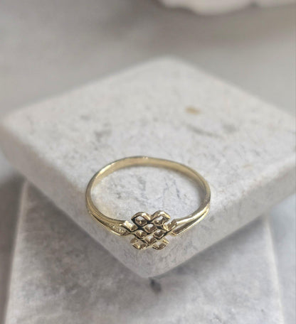 Raw Brass Minimal Statement Ring – Open Line Design Band – Modern Boho Artisan Jewellery