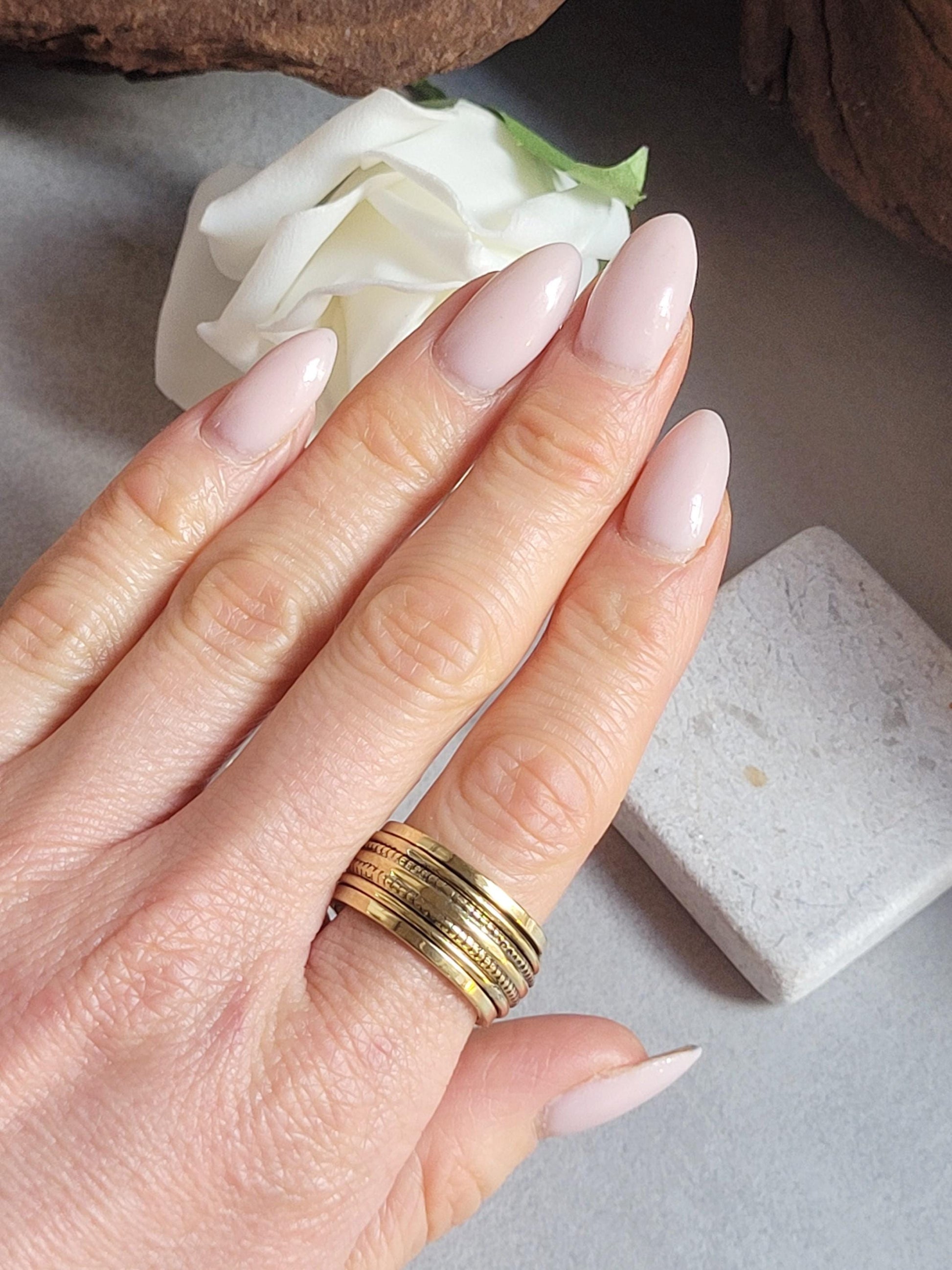 Raw Brass Spinner Ring – Nickel Free Hypoallergenic Wide Band