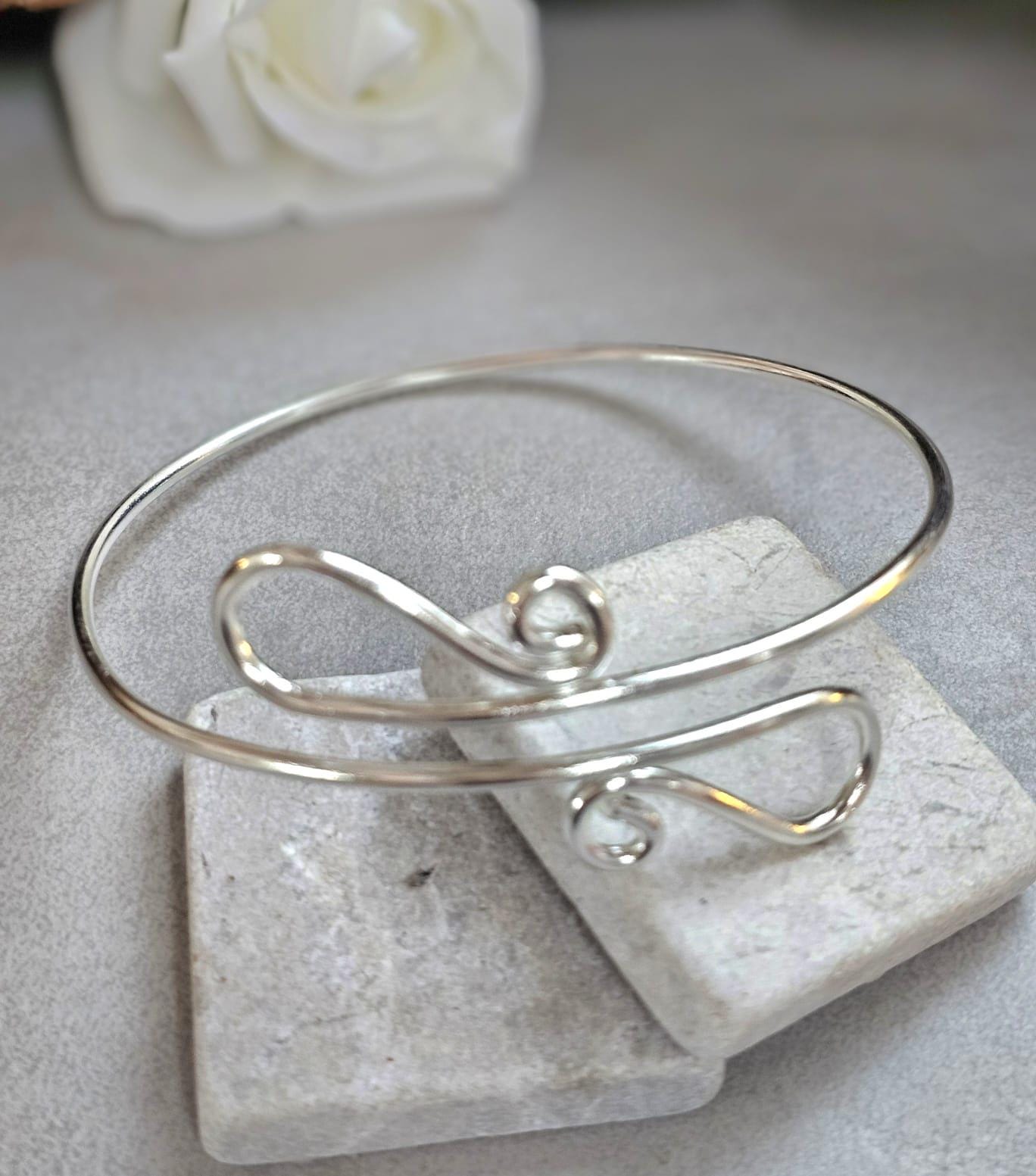 Upper Arm Bracelet Silver Plated, Boho Arm Cuff, Adjustable Armlet, Arm Bracelet, Bohemian Jewellery, Festival Jewellery, Gift for Her