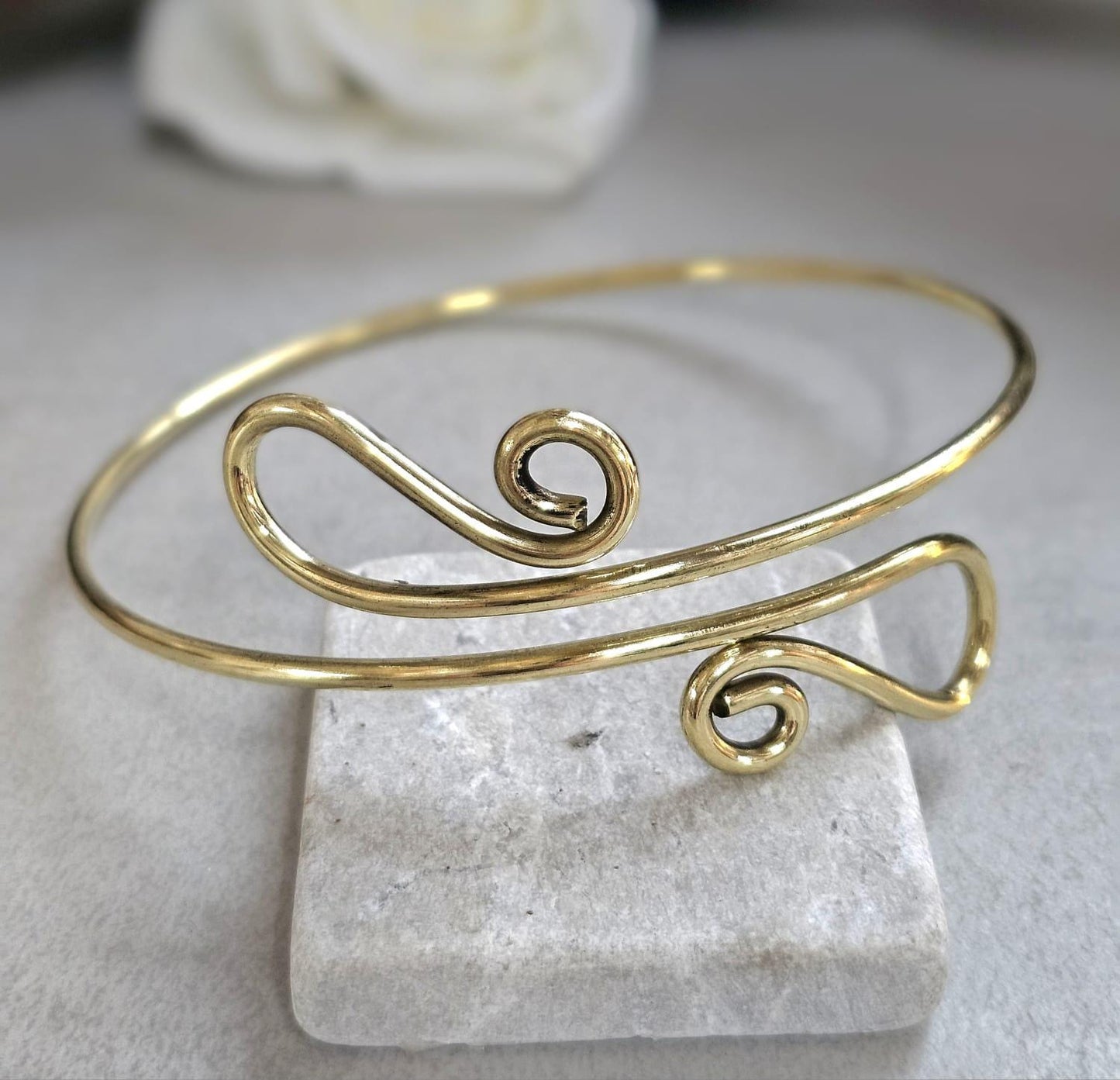 Upper Arm Bracelet Raw Brass, Boho Arm Cuff, Adjustable Brass Armlet,Arm Bracelet, Bohemian Jewellery, Festival Arm Cuff, Gift for H