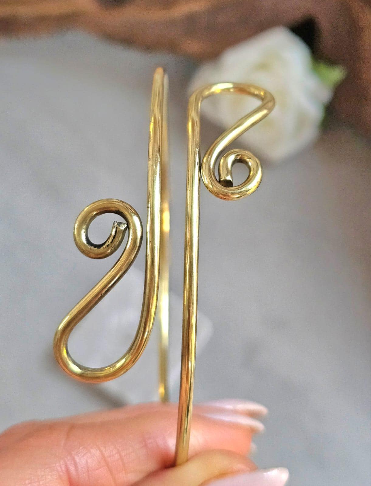 Upper Arm Bracelet Raw Brass, Boho Arm Cuff, Adjustable Brass Armlet,Arm Bracelet, Bohemian Jewellery, Festival Arm Cuff, Gift for H