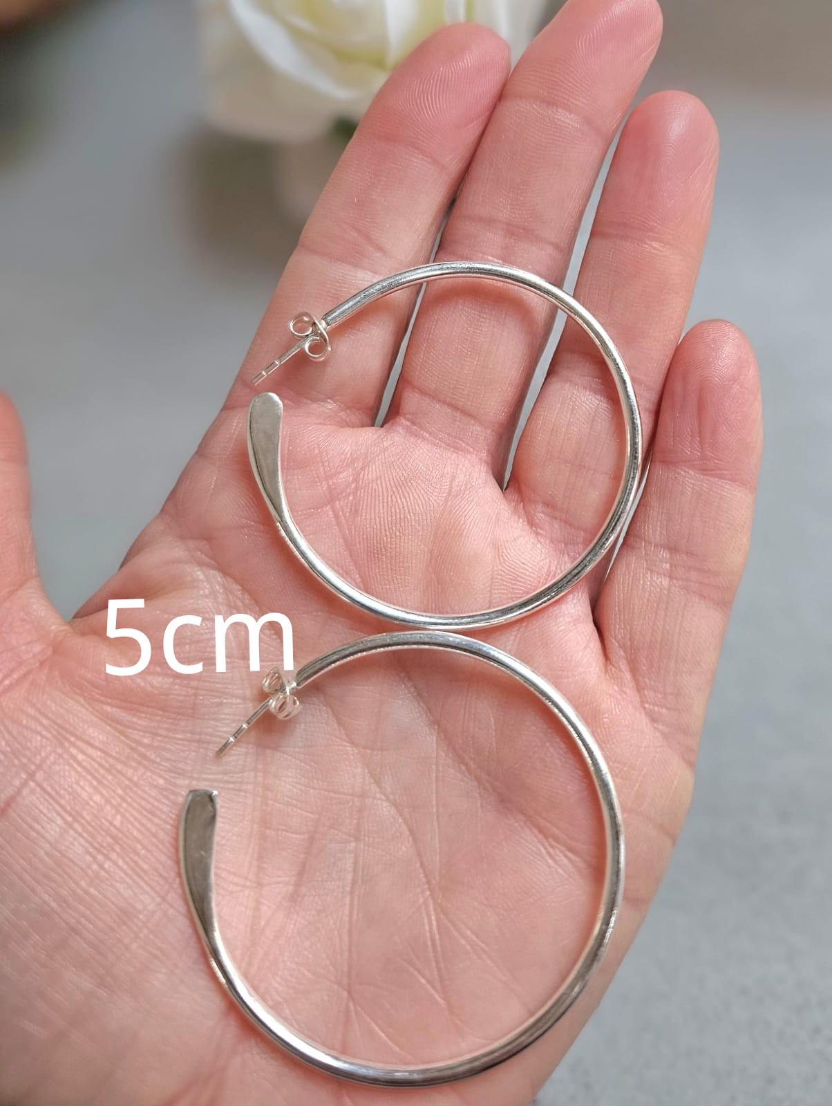 Silver plated hoops / Hypoallergenic nickel free jewelry / Simple hoops