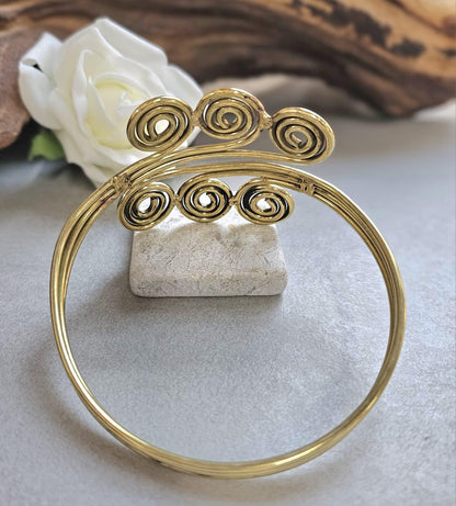 Bohemian upper arm bracelet / Brass jewelry / Hypoallergenic jewelry