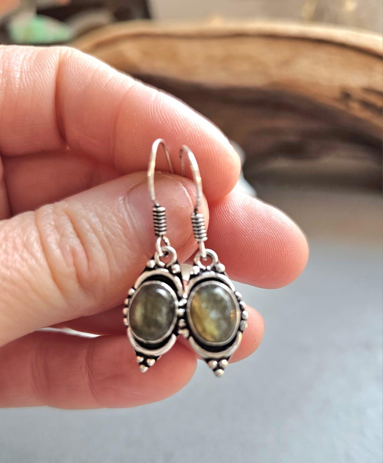 Dainty silver dangle earrings / Silver plated jewelry