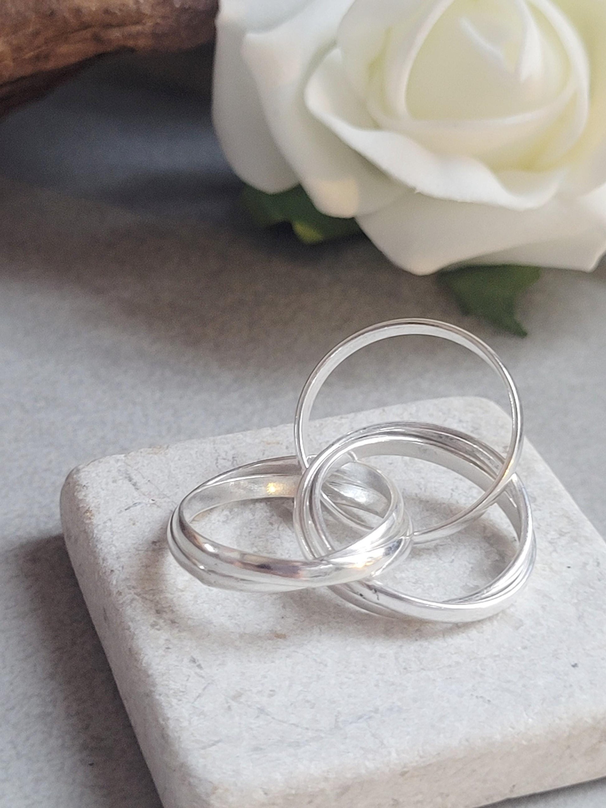 Silver Five Band Ring | Stacked Silver Ring | Minimal Bohemian Jewellery | Handmade Statement Ring