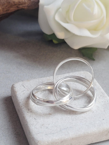 Silver Five Band Ring | Stacked Silver Ring | Minimal Bohemian Jewellery | Handmade Statement Ring