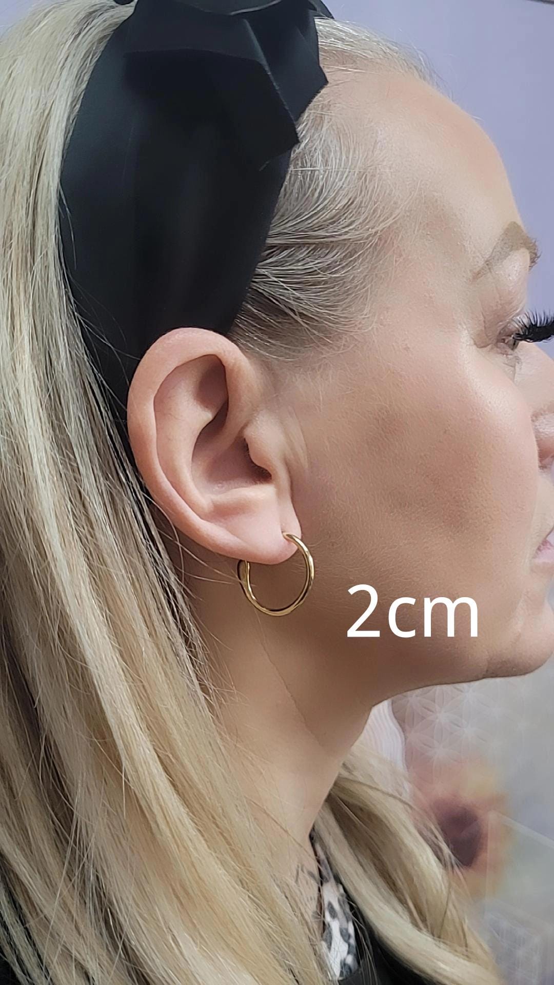 Brass simple hoop earrings / Minimalistic jewelry