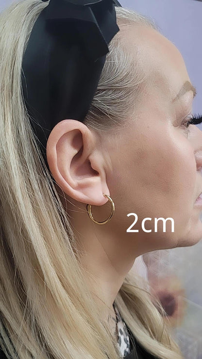 Brass simple hoop earrings / Minimalistic jewelry