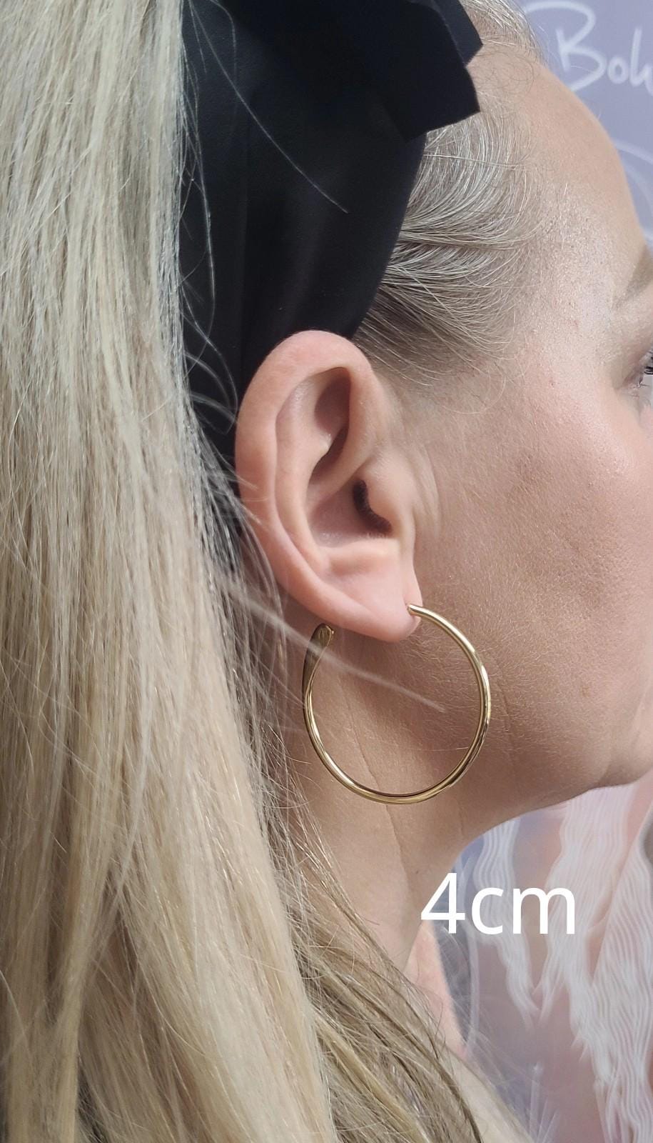 Brass simple hoop earrings / Minimalistic jewelry