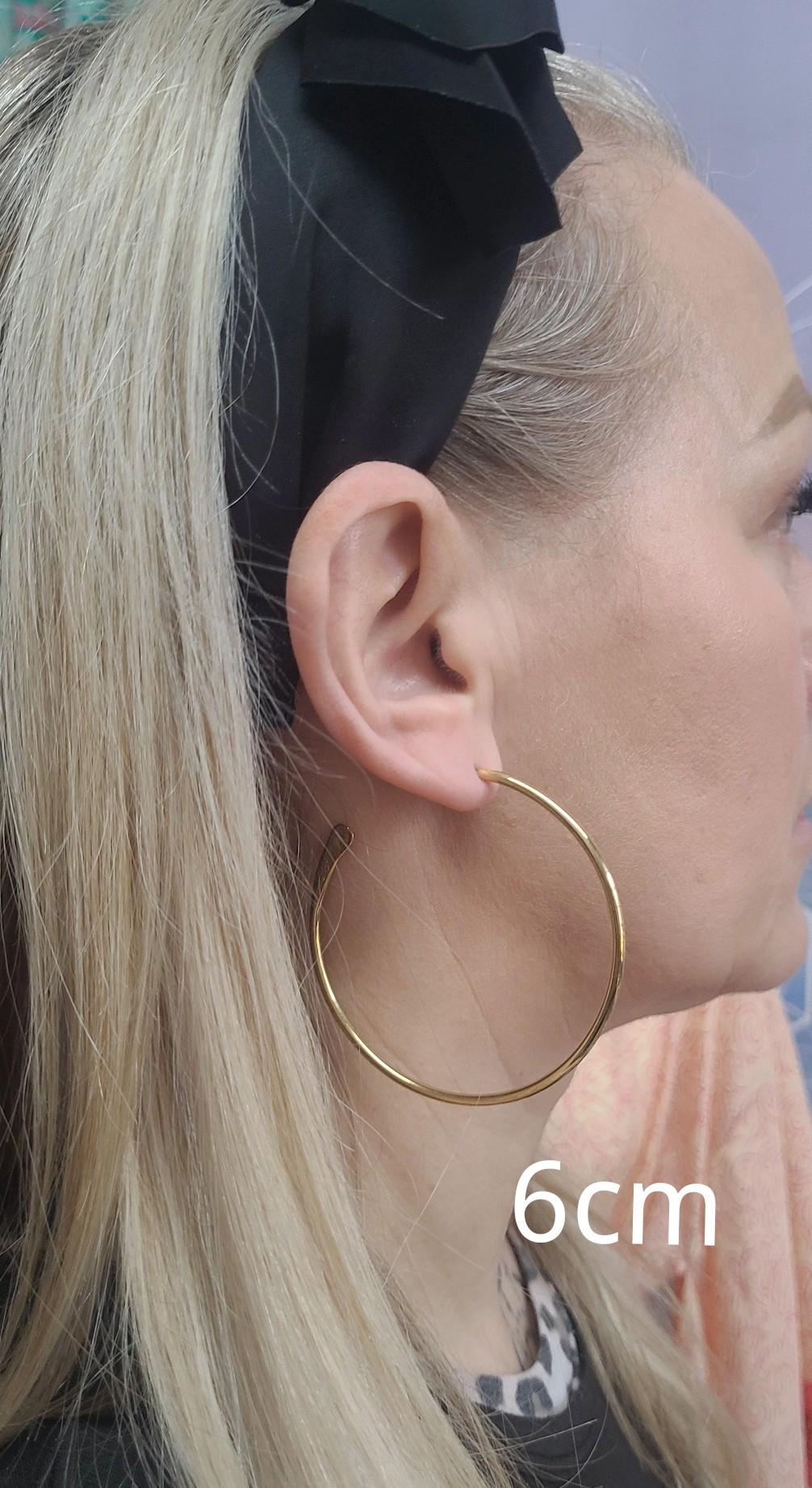 Brass simple hoop earrings / Minimalistic jewelry