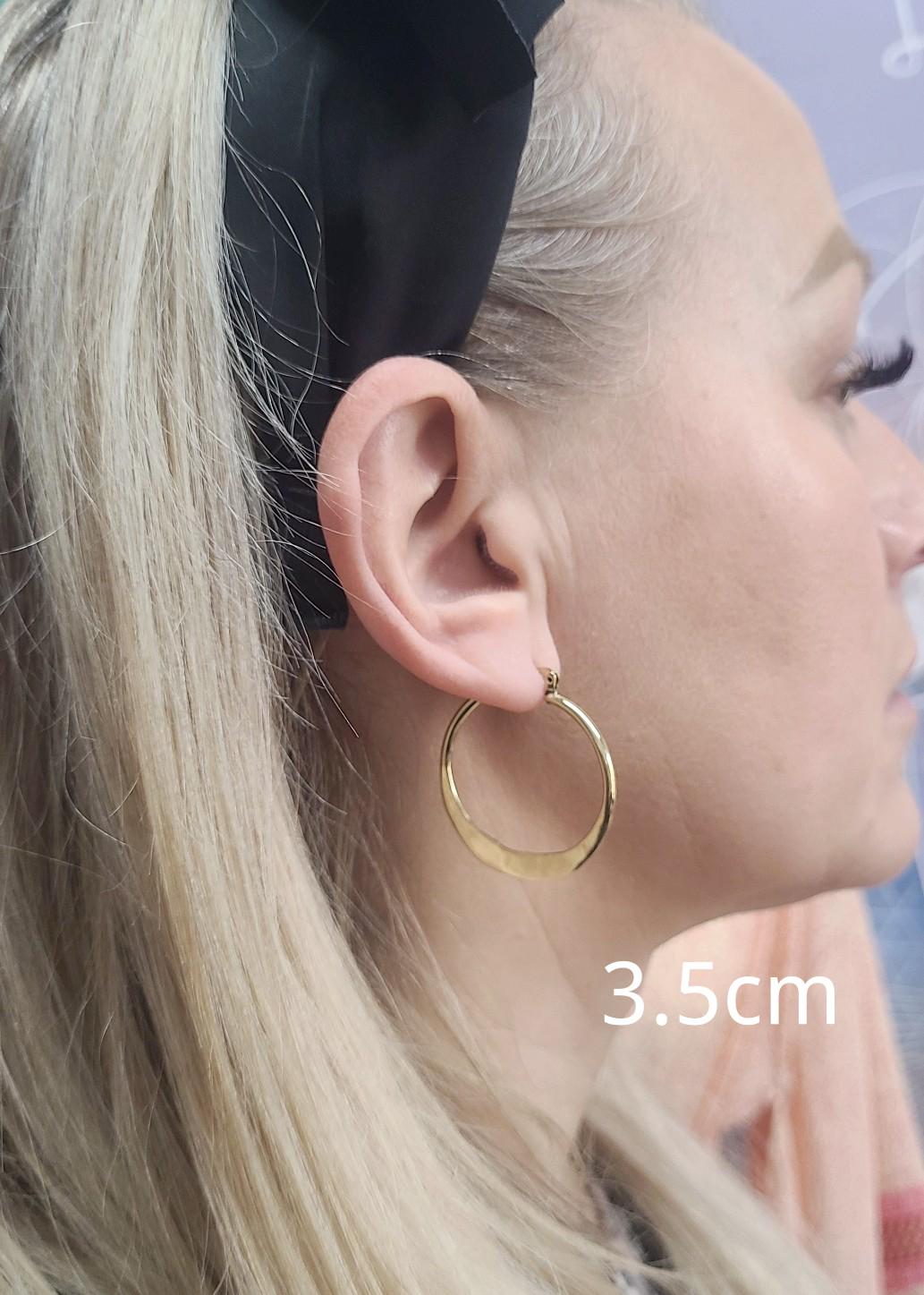 Brass hammered hoops / Hoop earrings / Small hoops / Large hoops / Unique / Free shipping