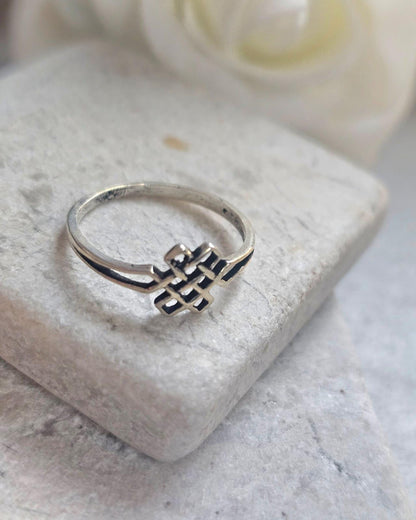 Silver Plated Delicate Line Ring – Minimal Open Design Band – Everyday Modern Jewellery Gift