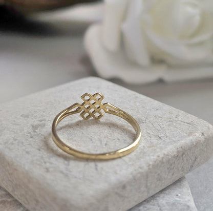 Raw Brass Minimal Statement Ring – Open Line Design Band – Modern Boho Artisan Jewellery
