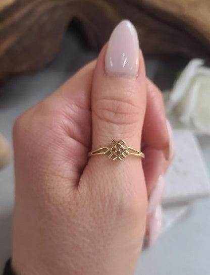 Raw Brass Minimal Statement Ring – Open Line Design Band – Modern Boho Artisan Jewellery