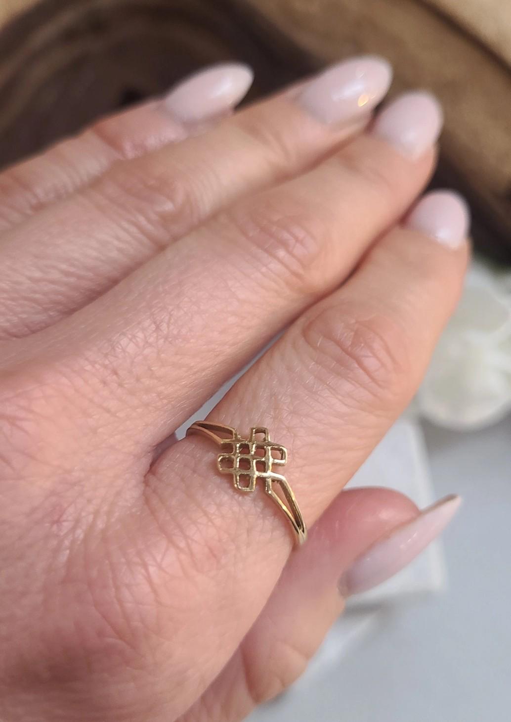 Raw Brass Minimal Statement Ring – Open Line Design Band – Modern Boho Artisan Jewellery
