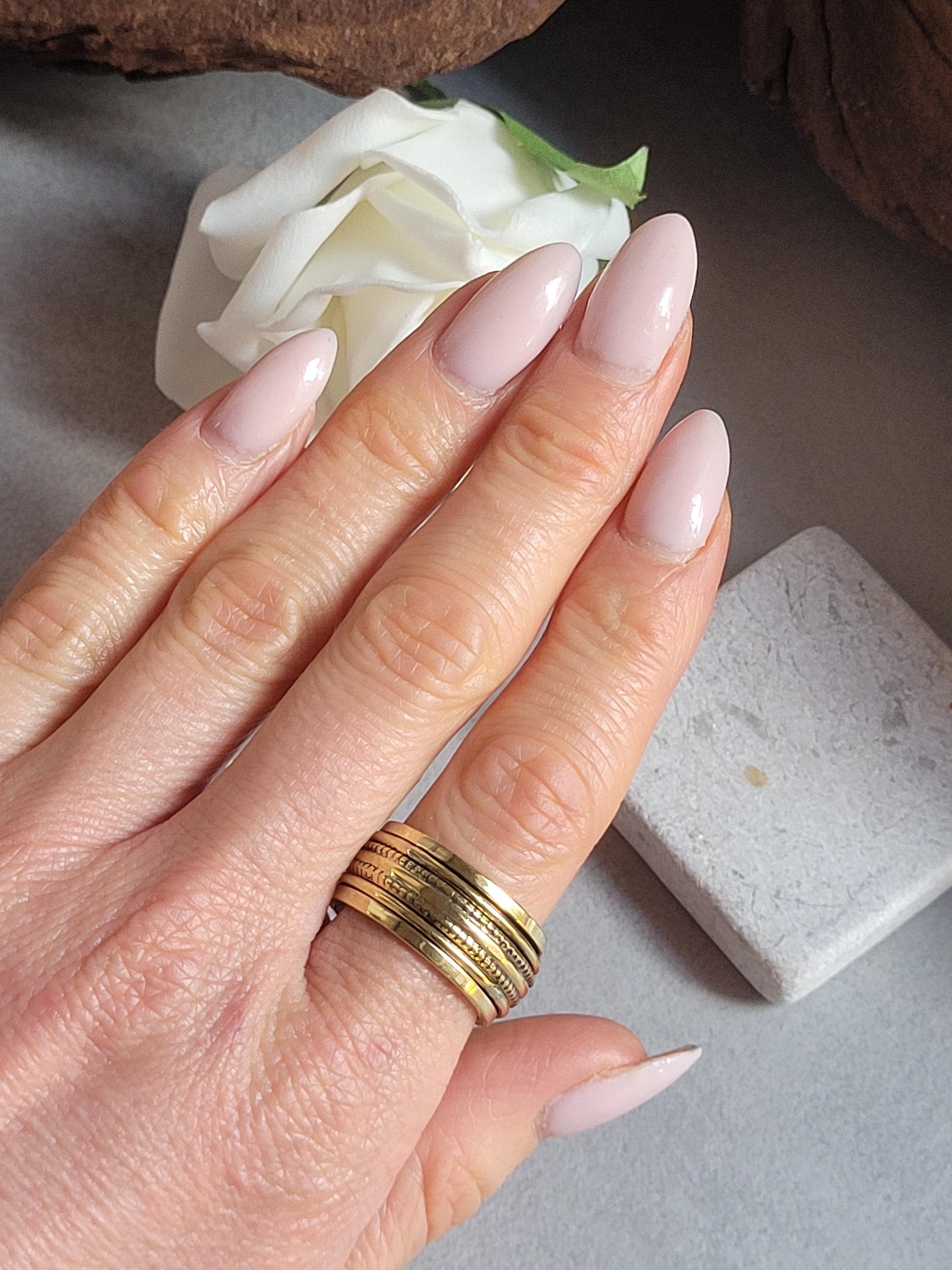 Raw Brass Spinner Ring – Nickel Free Hypoallergenic Wide Band