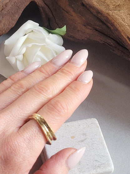 Raw Brass Organic Ring | Minimal Sculptural Band | Handmade Style Statement Ring