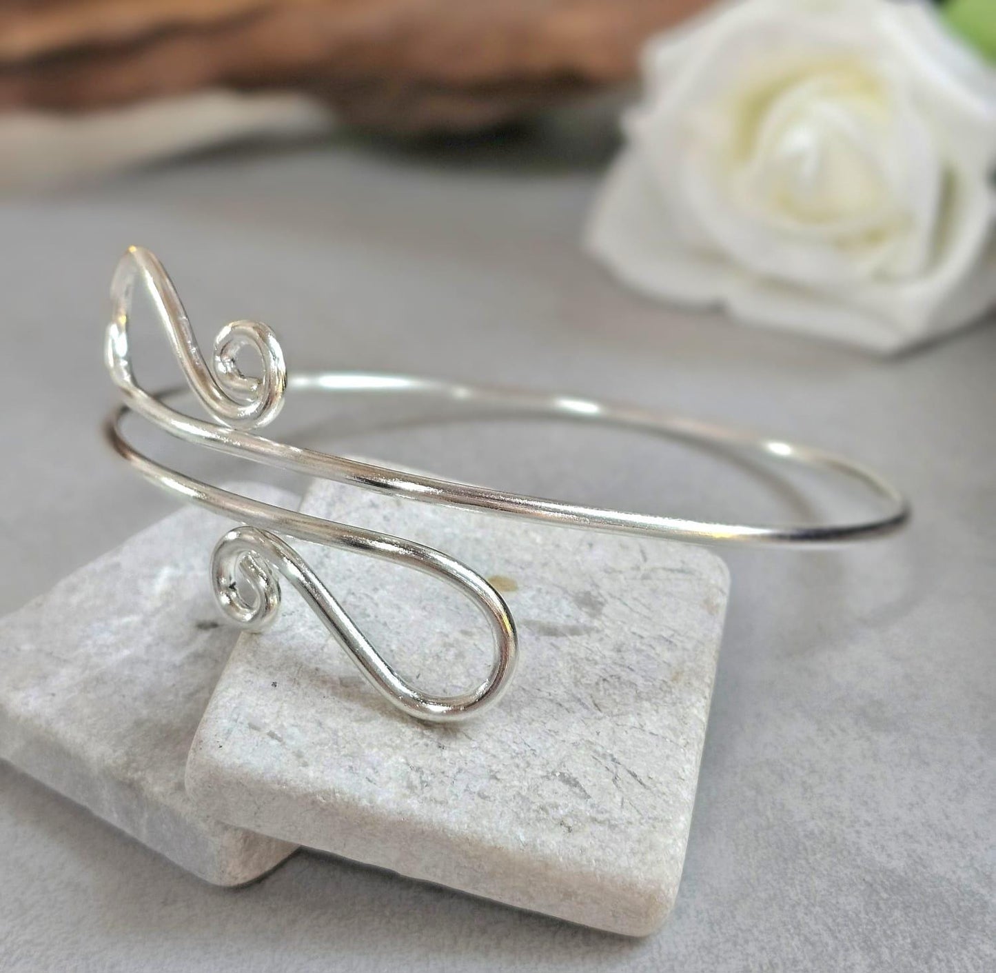 Upper Arm Bracelet Silver Plated, Boho Arm Cuff, Adjustable Armlet, Arm Bracelet, Bohemian Jewellery, Festival Jewellery, Gift for Her