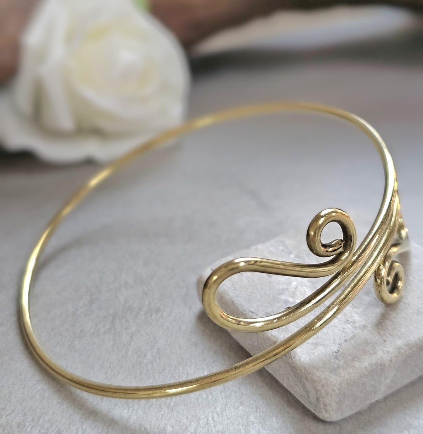 Upper Arm Bracelet Raw Brass, Boho Arm Cuff, Adjustable Brass Armlet,Arm Bracelet, Bohemian Jewellery, Festival Arm Cuff, Gift for H