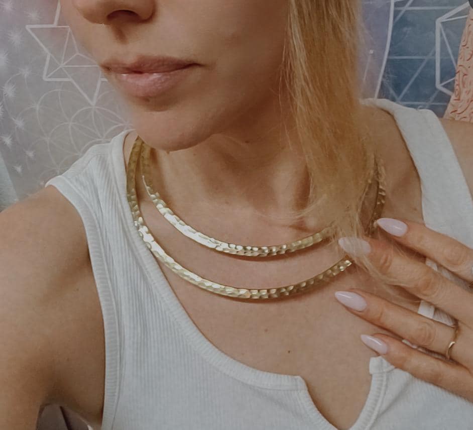 Raw Brass Hammered Choker Necklace, Brass Necklace, Boho Statement Choker, Minimalist Gold chocker, Handmade Brass Jewellery