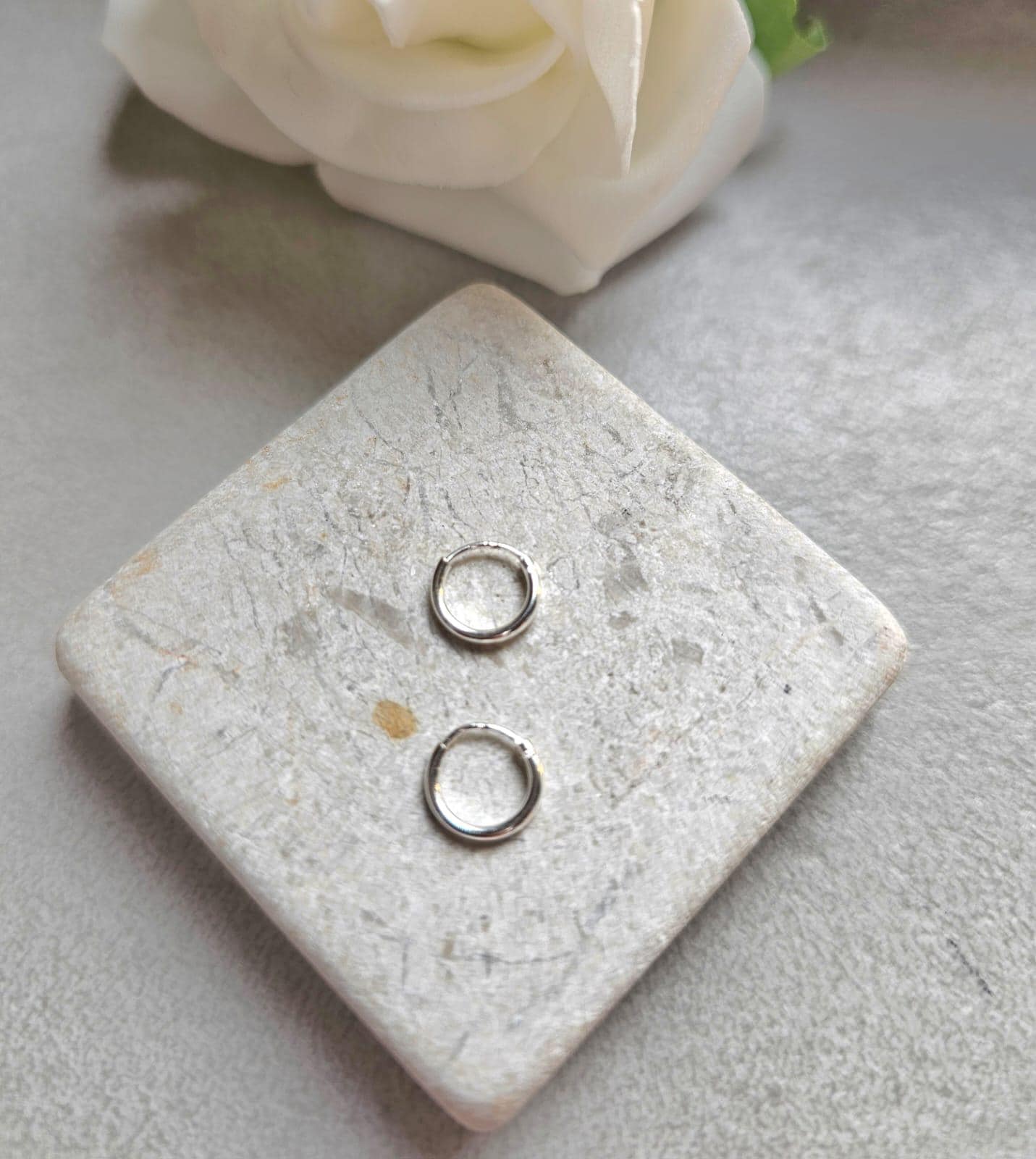 Sterling Silver 8mm Nose Studs Pack of 2 – 925 Silver Minimalist Nose Piercing Jewellery – Small Everyday Nostril Stud Set