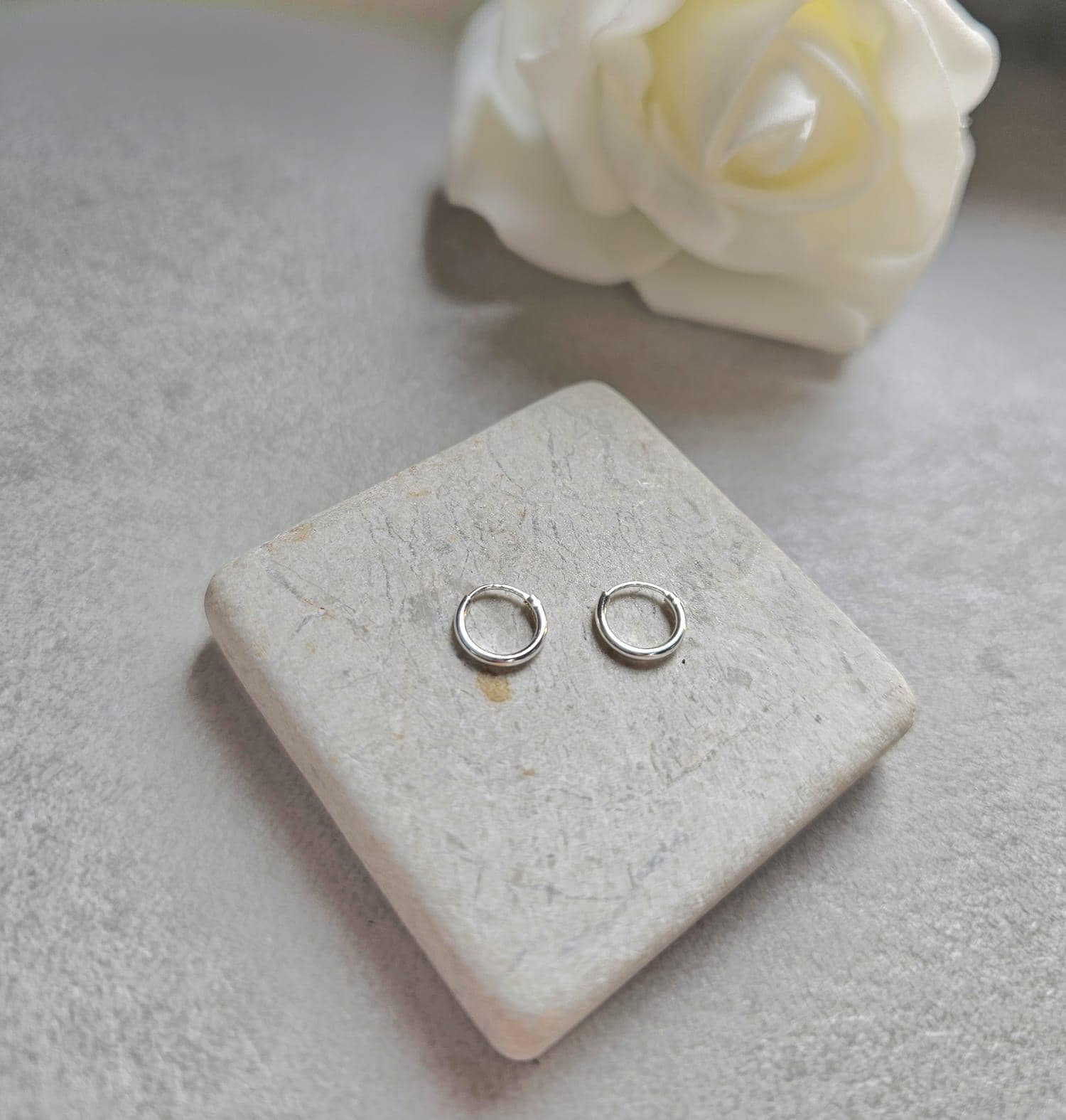 Sterling Silver 8mm Nose Studs Pack of 2 – 925 Silver Minimalist Nose Piercing Jewellery – Small Everyday Nostril Stud Set