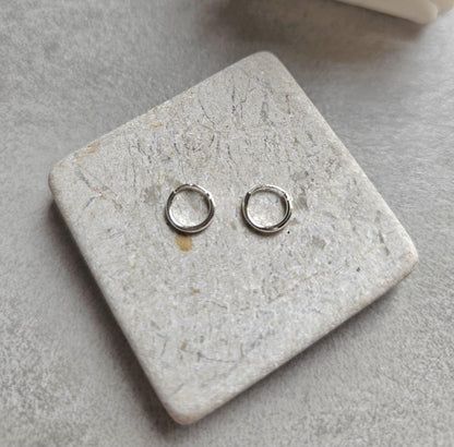 Sterling Silver 8mm Nose Studs Pack of 2 – 925 Silver Minimalist Nose Piercing Jewellery – Small Everyday Nostril Stud Set
