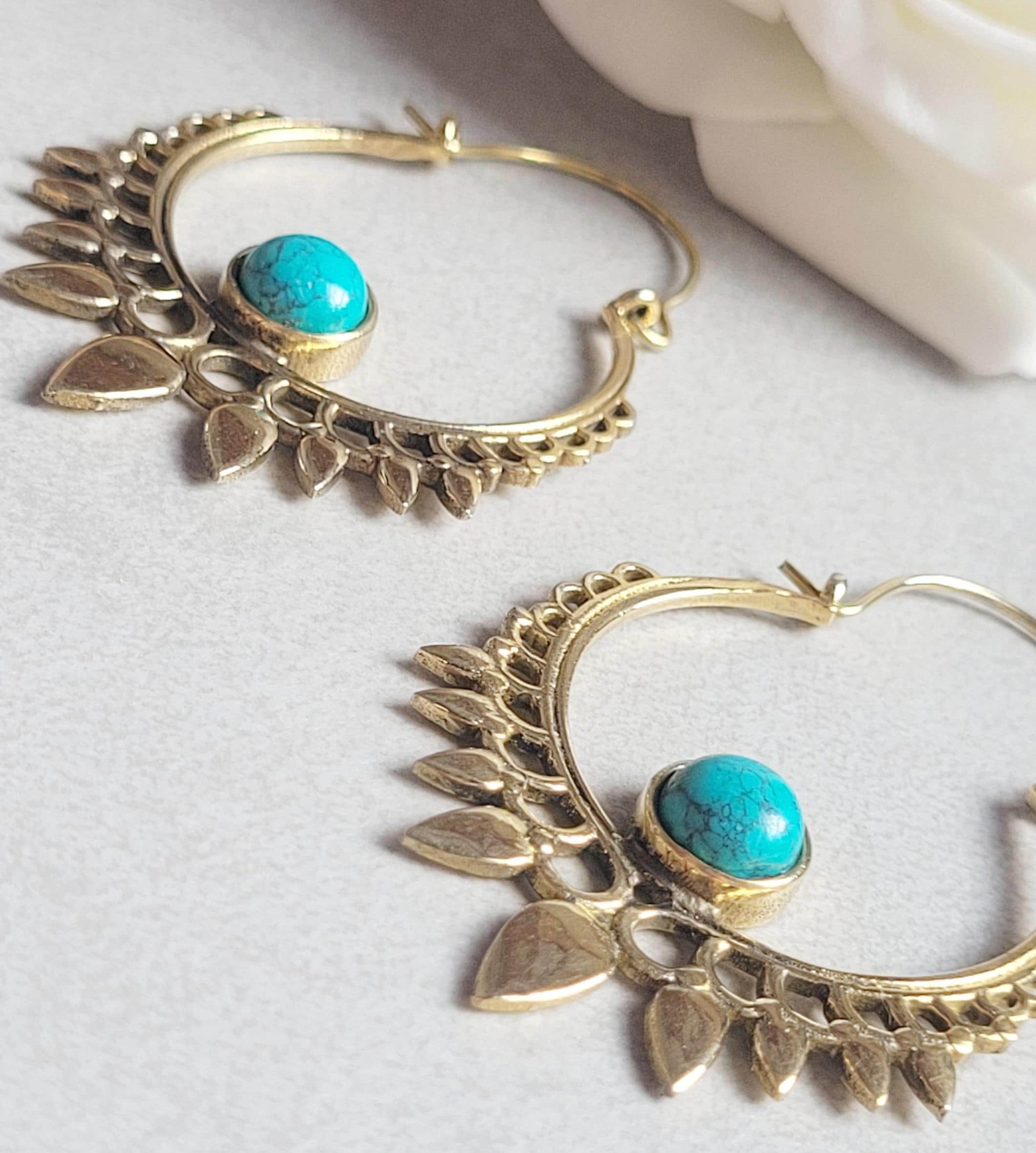 Boho Earrings | Large Gold Statement Hoops