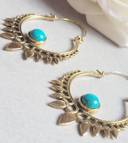 Boho Earrings | Large Gold Statement Hoops