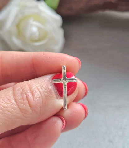 Silver Plated Cross Ring, Adjustable Christian Ring, Minimalist Jesus Cross Ring, Religious Faith Ring, Hypoallergenic Christian Jewellery G