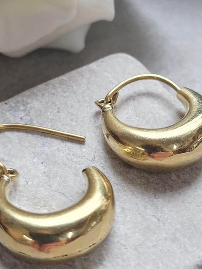 Brass Small Hoop Earrings 2cm, Everyday Gold Tone Hoops, Minimalist Huggie Earrings, Nickel Free Hypoallergenic Jewellery, Simple Daily wear