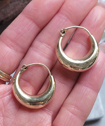2.5cm Brass Hoop Earrings, Gold Tone Hoops, Hoop Earrings, Minimalist Brass Jewellery, Classic Statement Hoops , Brass Hypoallergenic