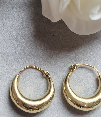 2.5cm Brass Hoop Earrings, Gold Tone Hoops, Hoop Earrings, Minimalist Brass Jewellery, Classic Statement Hoops , Brass Hypoallergenic