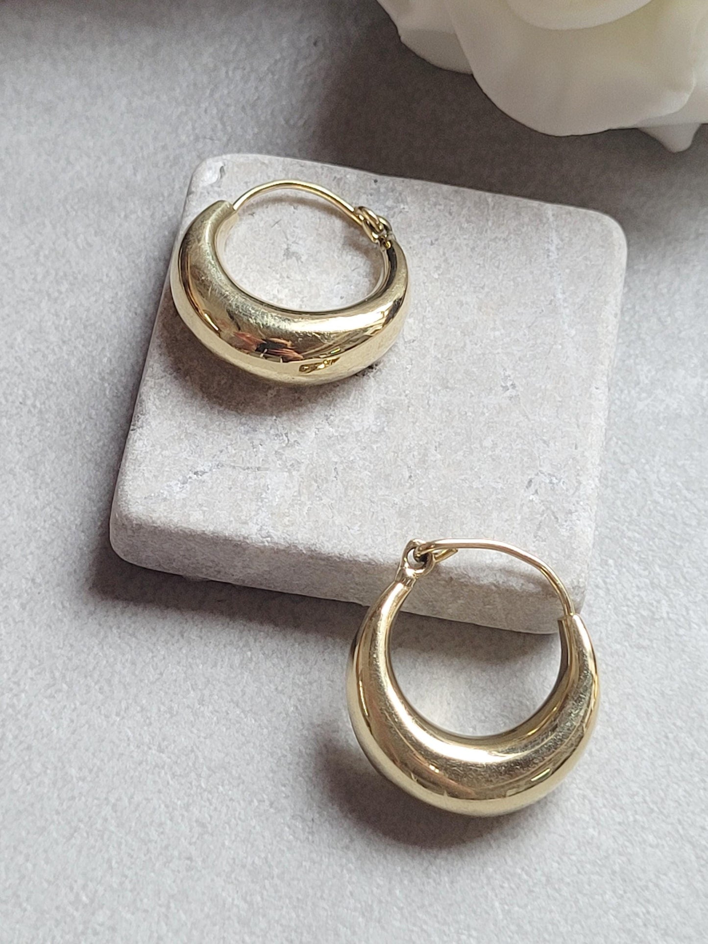 2.5cm Brass Hoop Earrings, Gold Tone Hoops, Hoop Earrings, Minimalist Brass Jewellery, Classic Statement Hoops , Brass Hypoallergenic