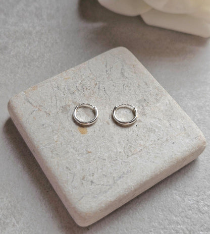 Sterling Silver 8mm Nose Studs Pack of 2 – 925 Silver Minimalist Nose Piercing Jewellery – Small Everyday Nostril Stud Set