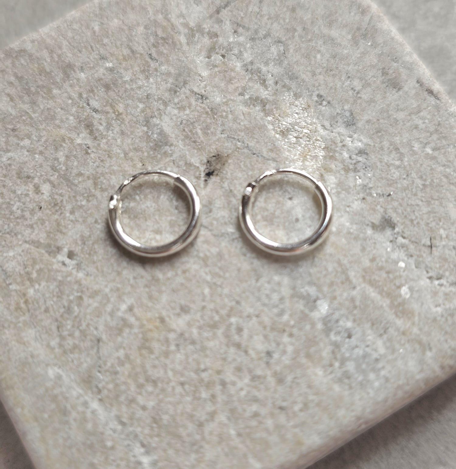 Sterling Silver 8mm Nose Studs Pack of 2 – 925 Silver Minimalist Nose Piercing Jewellery – Small Everyday Nostril Stud Set