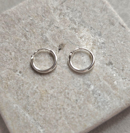 Sterling Silver 8mm Nose Studs Pack of 2 – 925 Silver Minimalist Nose Piercing Jewellery – Small Everyday Nostril Stud Set
