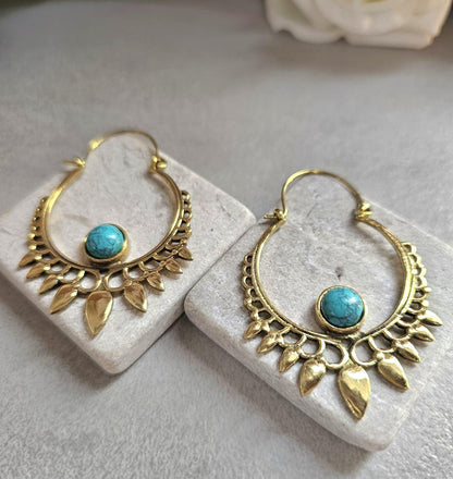 Boho Earrings | Large Gold Statement Hoops