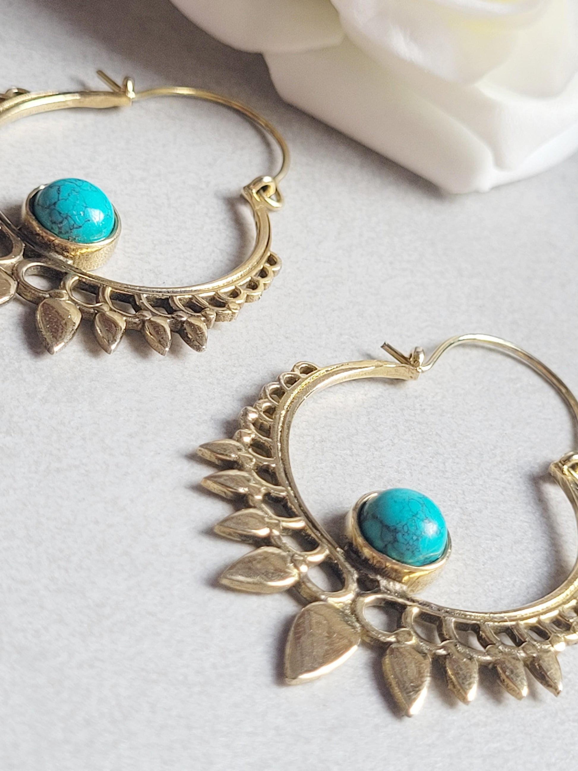 Boho Earrings | Large Gold Statement Hoops