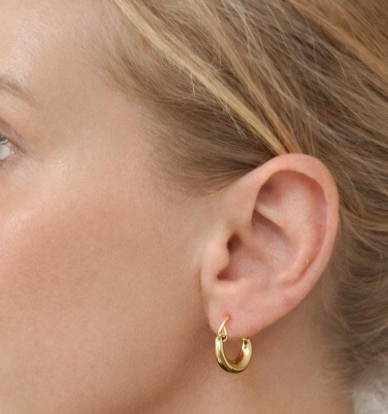 Small Gold Hoop Earrings, Minimalist Everyday Hoops, Hypoallergenic Nickel Free Earrings, Tiny Gold Hoops, Simple Minimal Jewellery