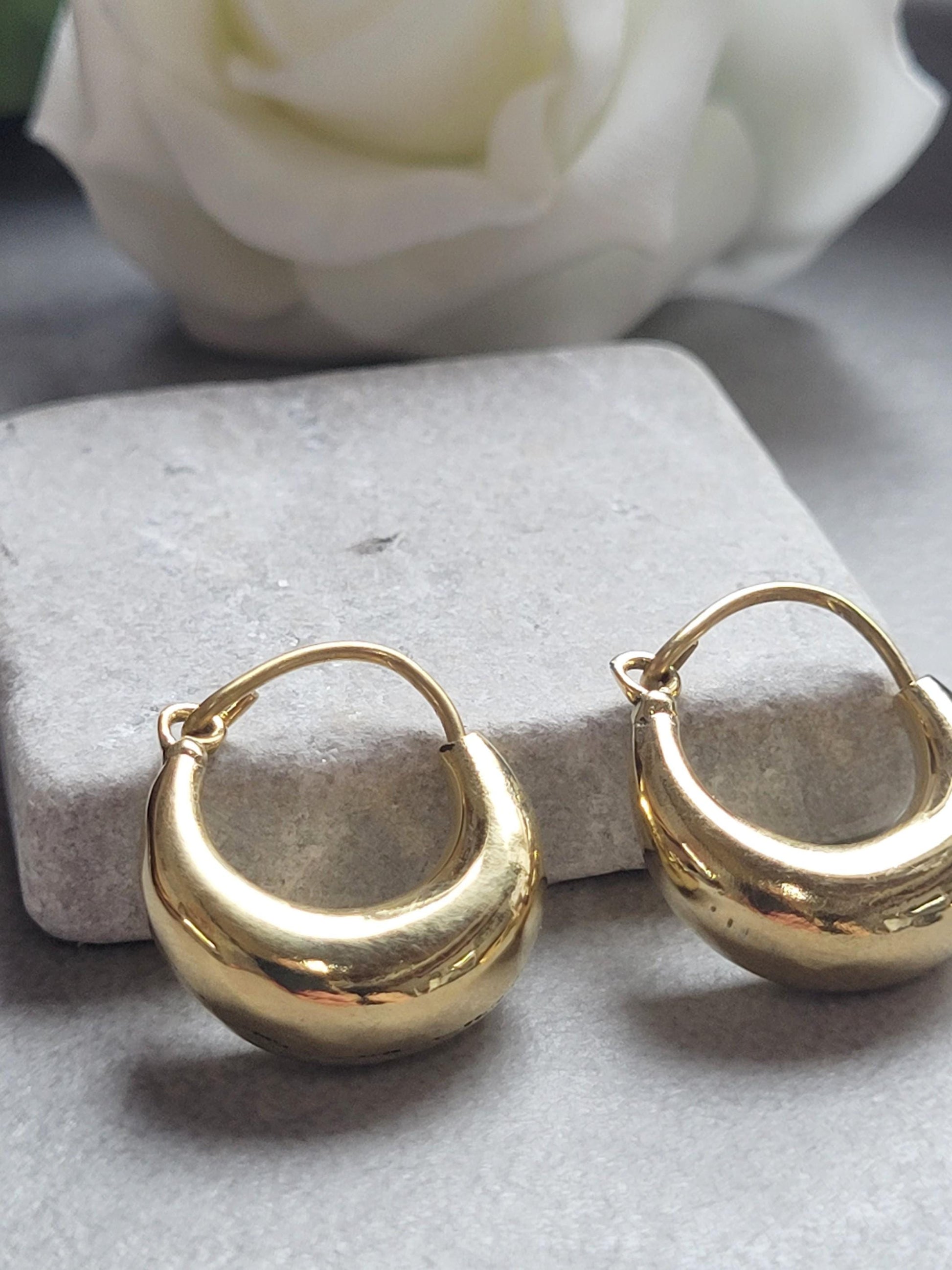 Brass Small Hoop Earrings 2cm, Everyday Gold Tone Hoops, Minimalist Huggie Earrings, Nickel Free Hypoallergenic Jewellery, Simple Daily wear
